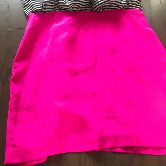 COPY - Greylin Hot Pink & Striped Dress XS - Picture 2 of 5